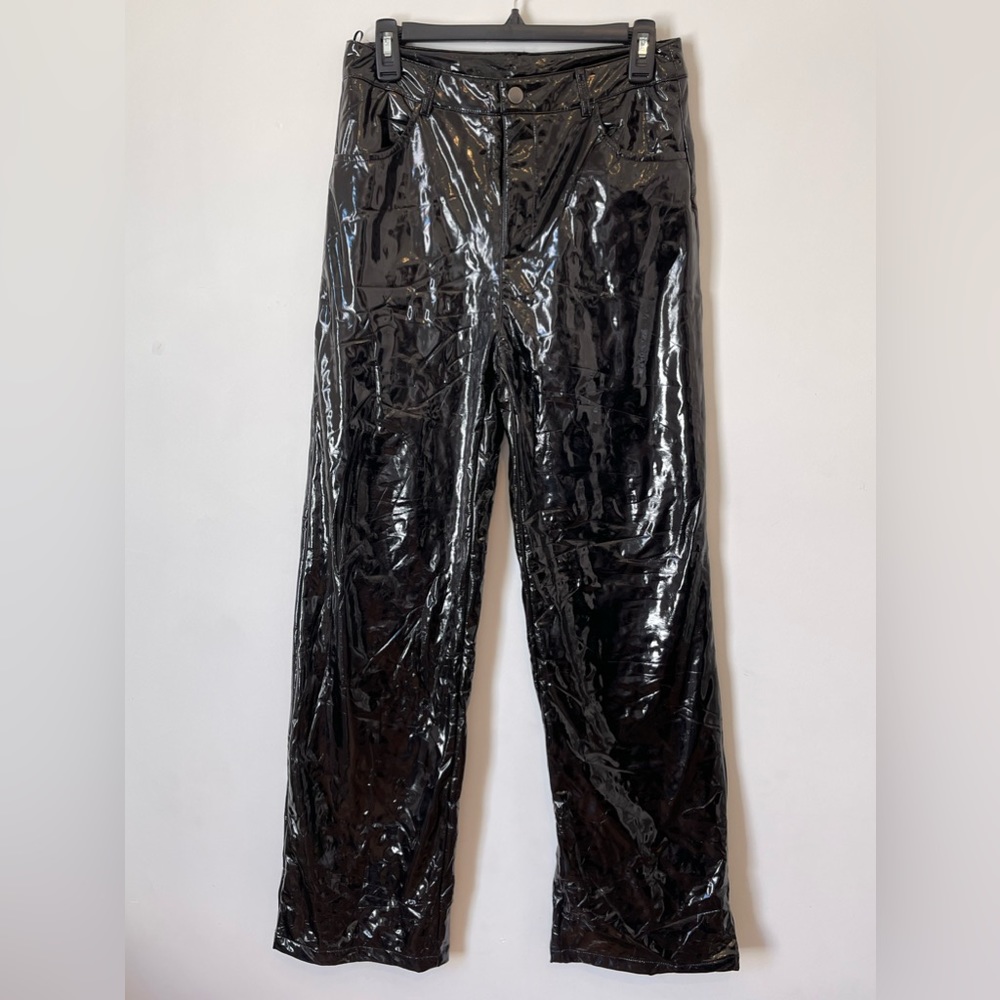 Emory Park Black Latex Pants